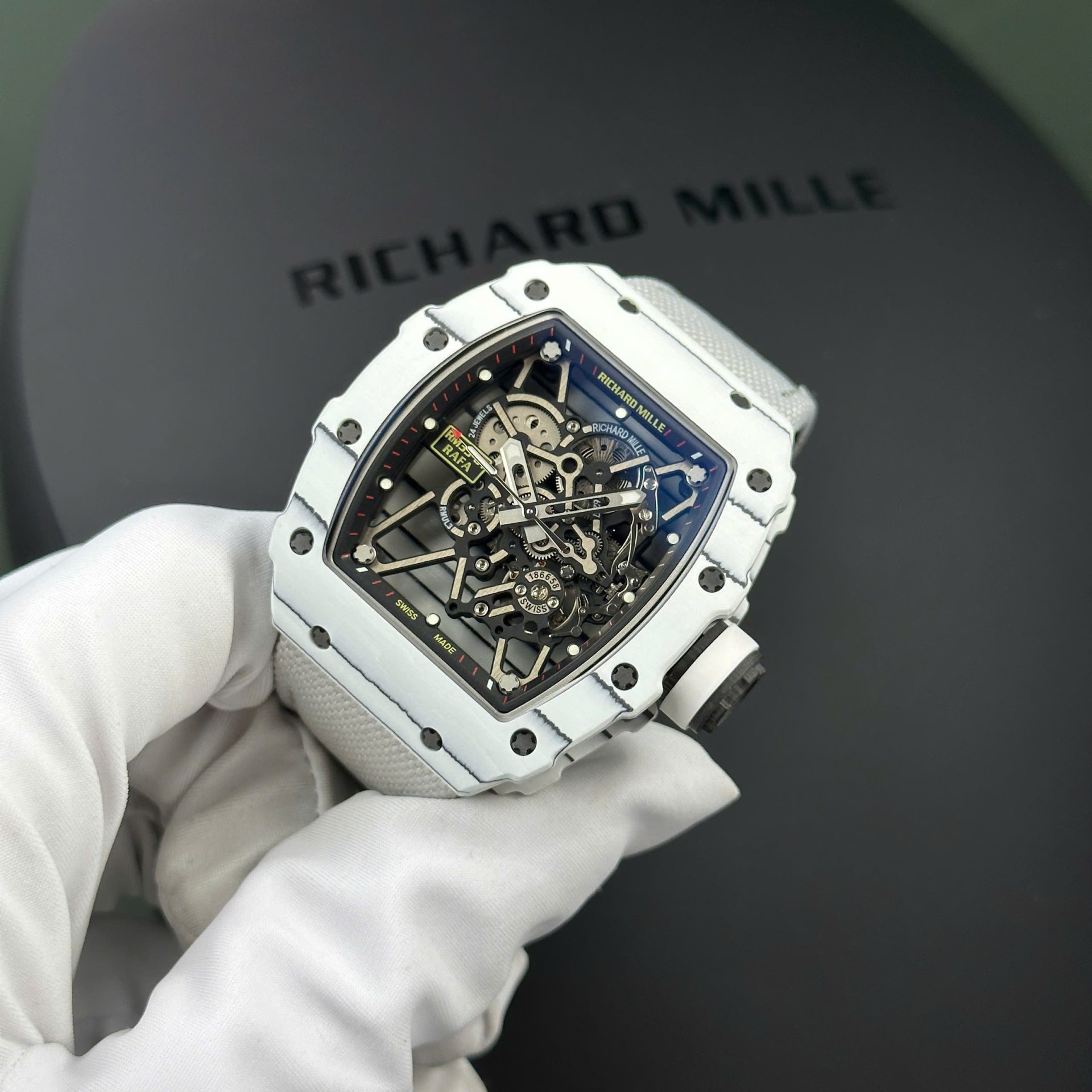 Richard Mille RM35-01 Rafael Nadal Red Rubber Strap Replica 1:1 Watch BBR Factory 42mm - Image 3