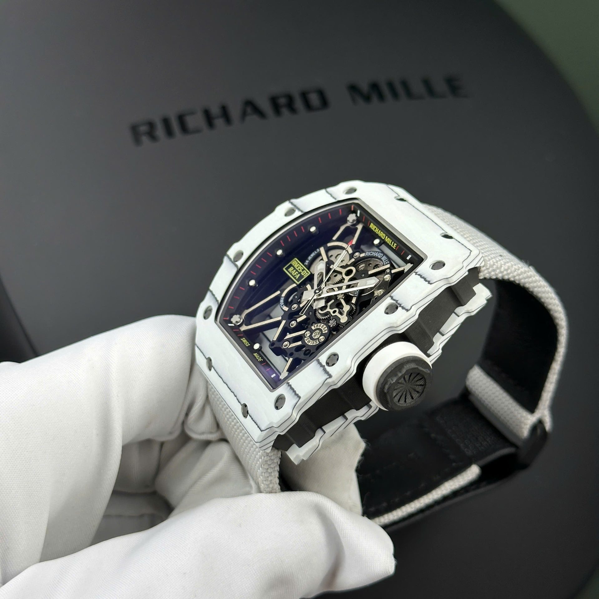 Richard Mille RM35-01 Rafael Nadal Red Rubber Strap Replica 1:1 Watch BBR Factory 42mm - Image 5