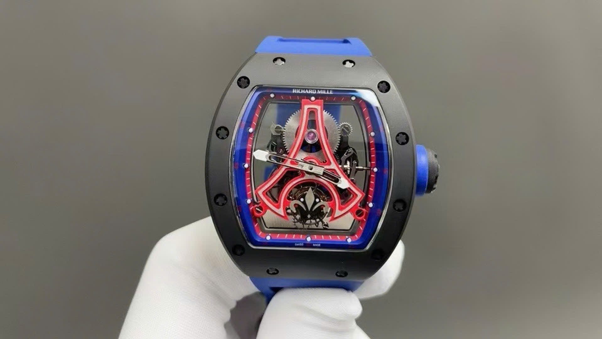 Richard Mille Super Clone Watch RM52-03 Paris Saint-Germain Tourbillon Ceramic Black 40x48mm - Image 2
