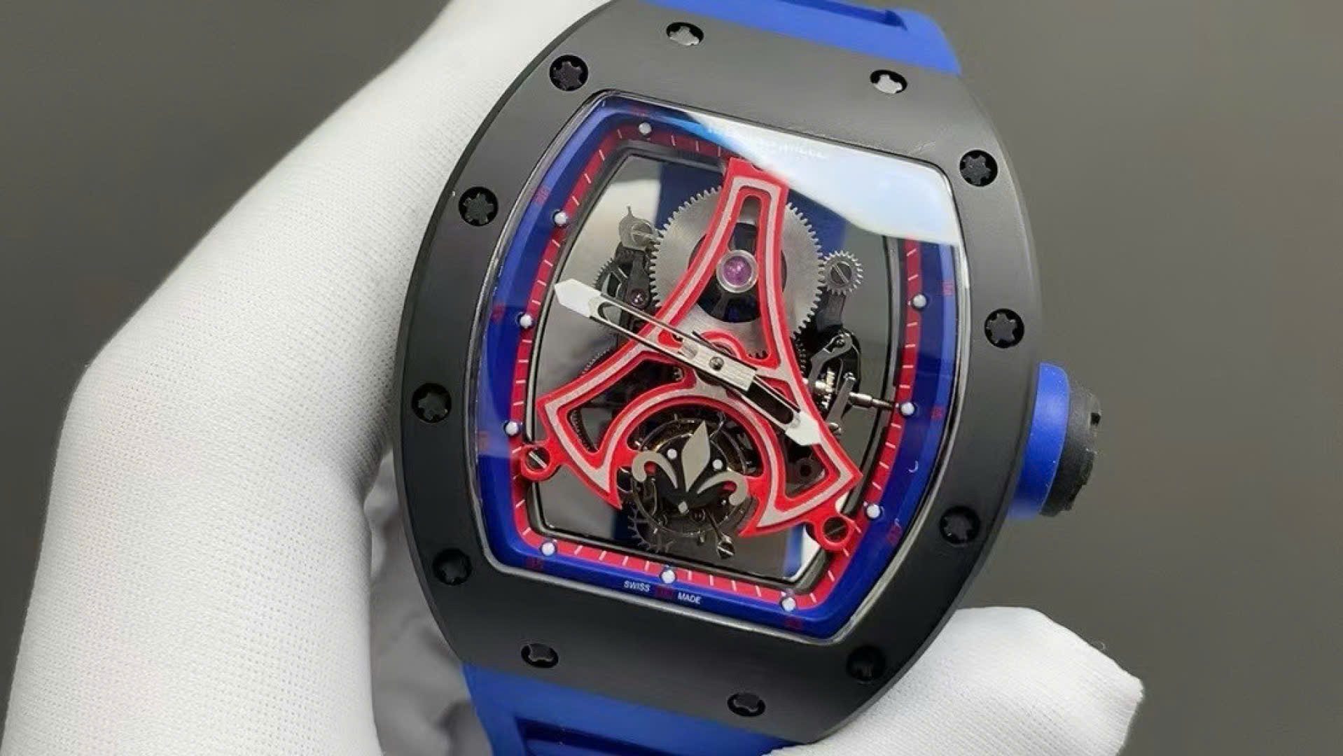 Richard Mille Super Clone Watch RM52-03 Paris Saint-Germain Tourbillon Ceramic Black 40x48mm - Image 3