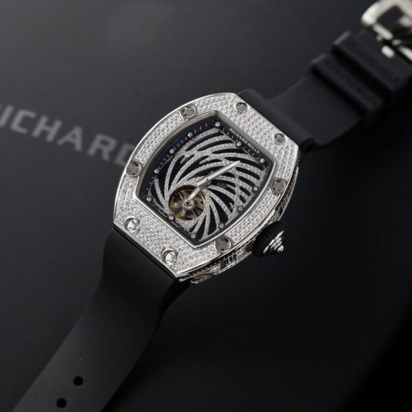 Dong Ho Richard Mille Rep 11 RM51 02 Dinh Da Day Cao Su Mau Den 40mm 3 1