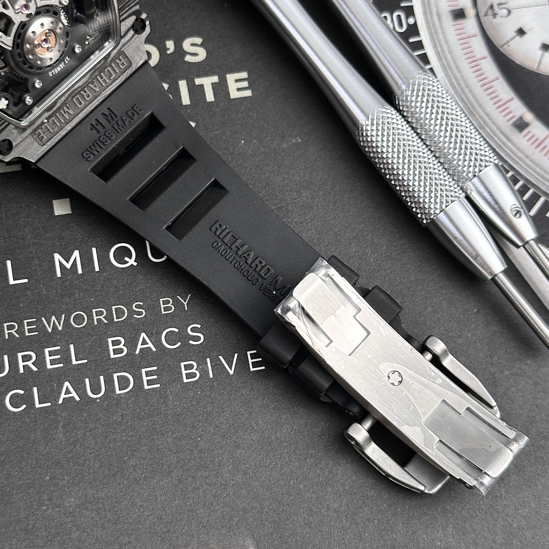 Richard Mille Super Clone Watch RM21-02 Tourbillon Aerodyne Rubber Strap 43mm - Image 9