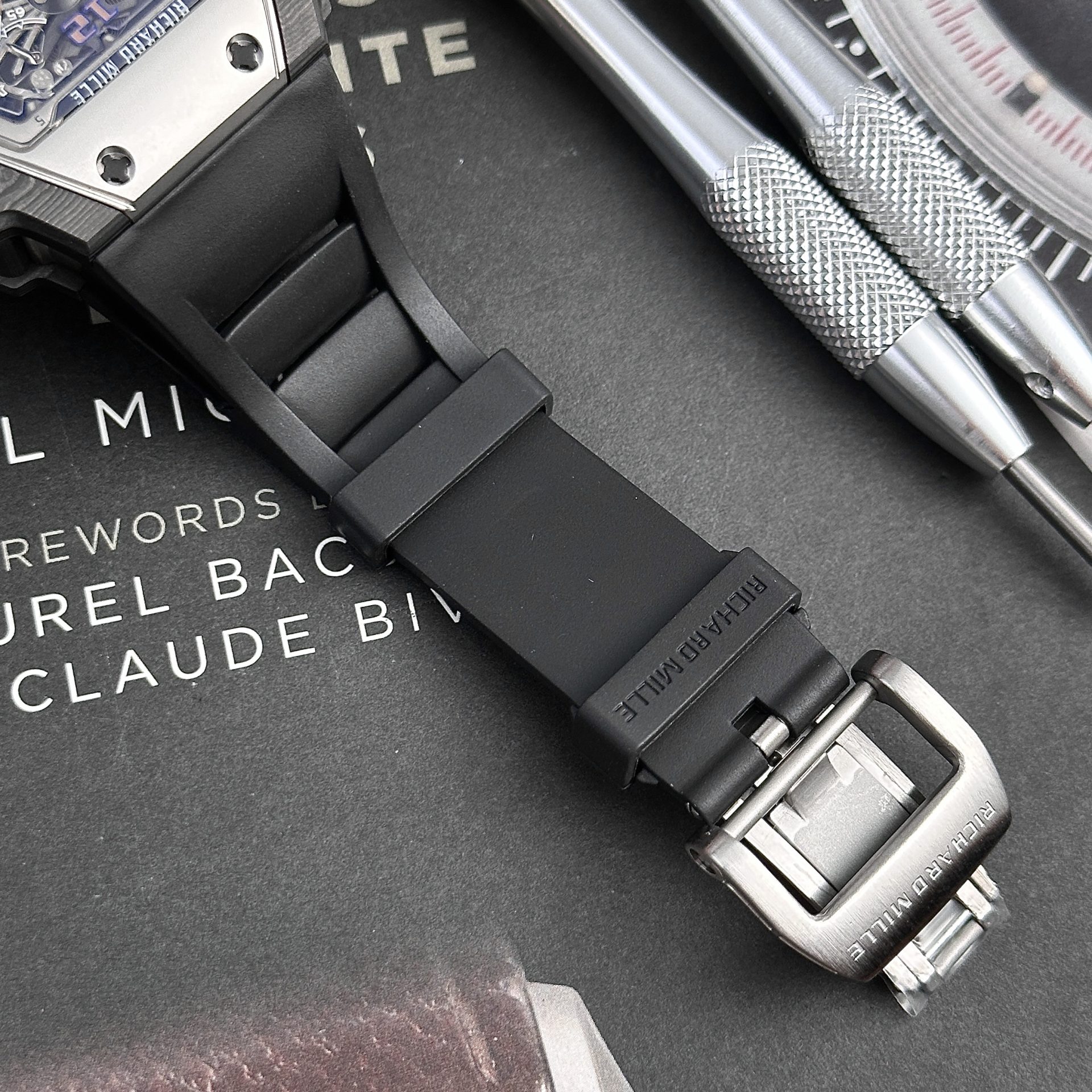 Richard Mille Super Clone Watch RM21-02 Tourbillon Aerodyne Rubber Strap 43mm - Image 8