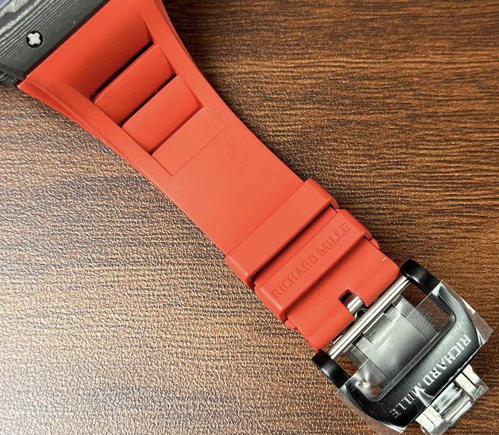 Richard Mille RM35-02 Replica Watch Skeleton Red Rubber Strap 44mm - Image 7