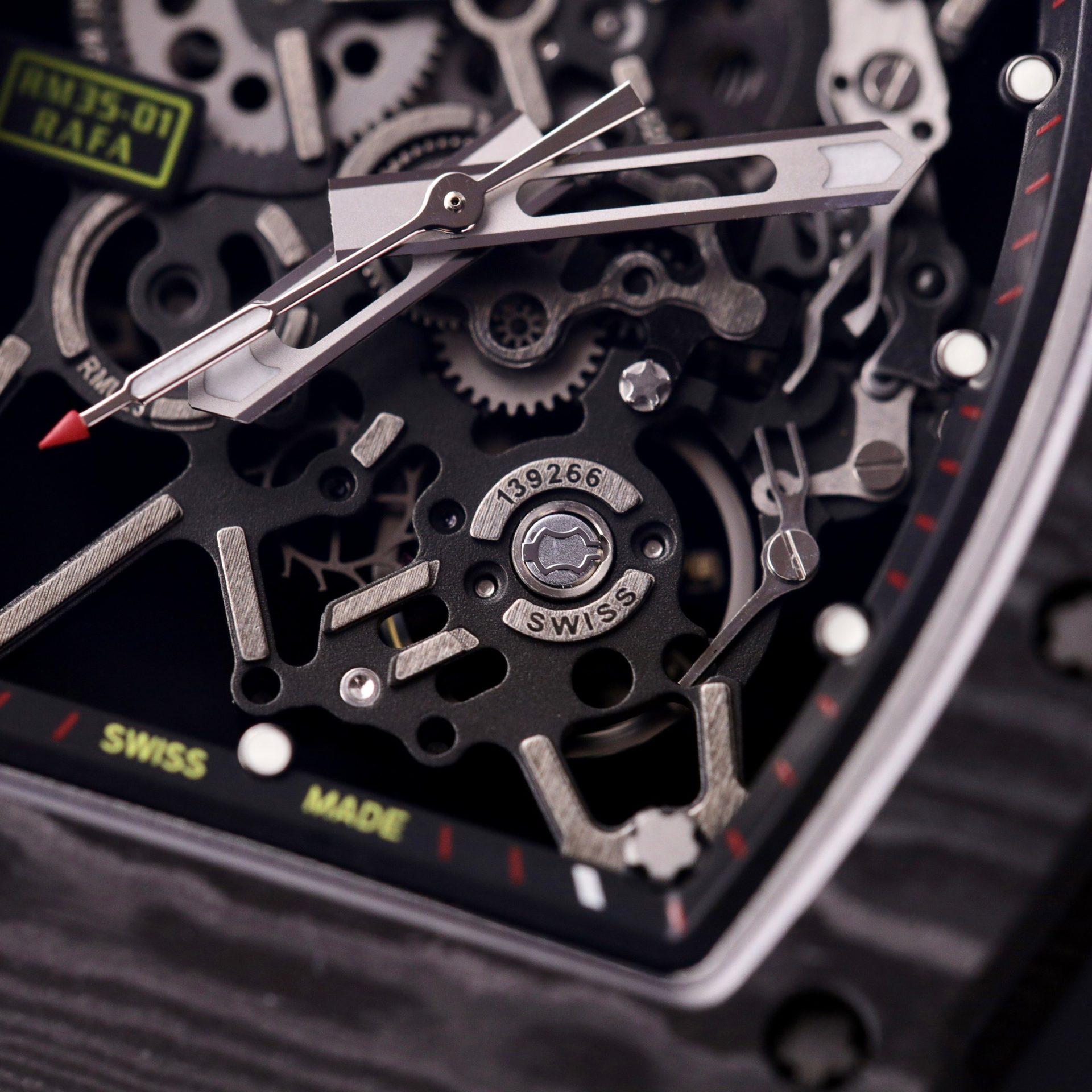 Richard Mille Super Clone Watch RM35-01 Carbon Rubber Strap BBR Factory 44mm - Image 4