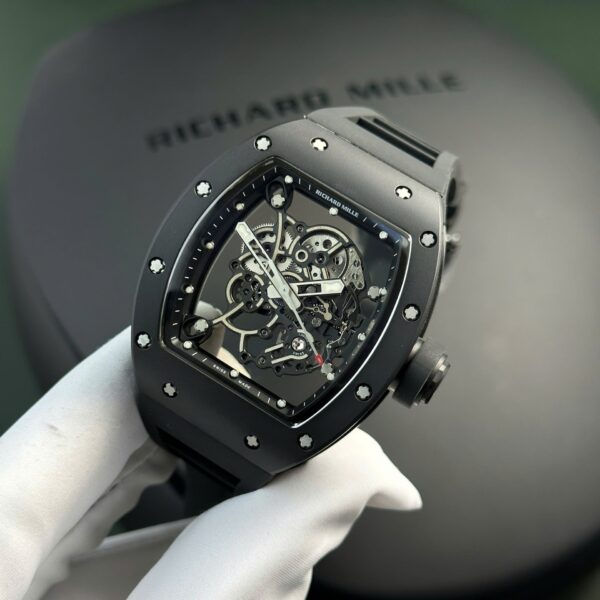 Richard Mille Replica Watch RM055 Black Ceramic Rubber Strap BBR Factory 2 1