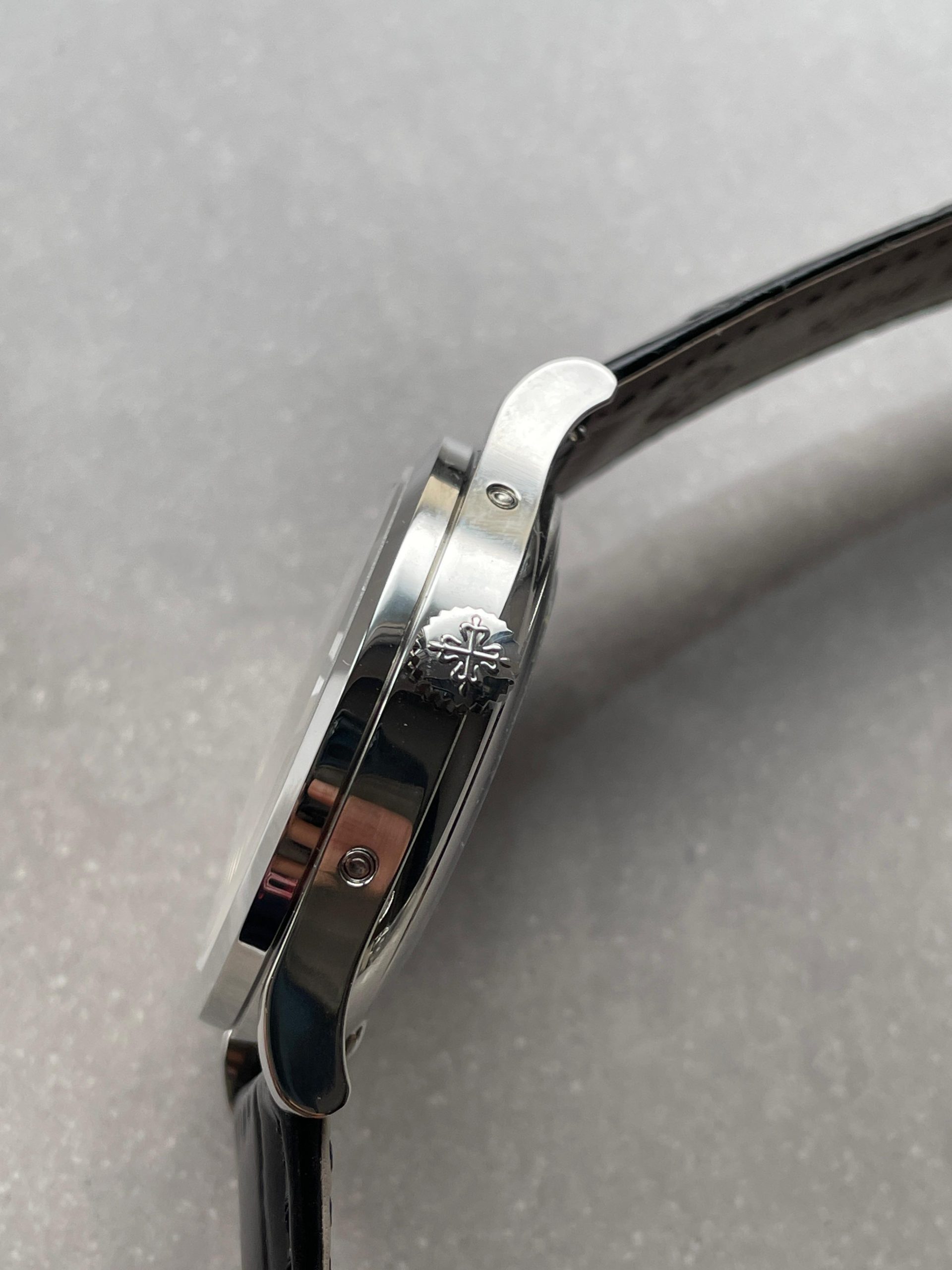 Annual Calendar Moonphase 5396 SS ZF 1:1 Best Edition White/Blue Dial on Black Leather Strap A324 Super Clone - Image 7