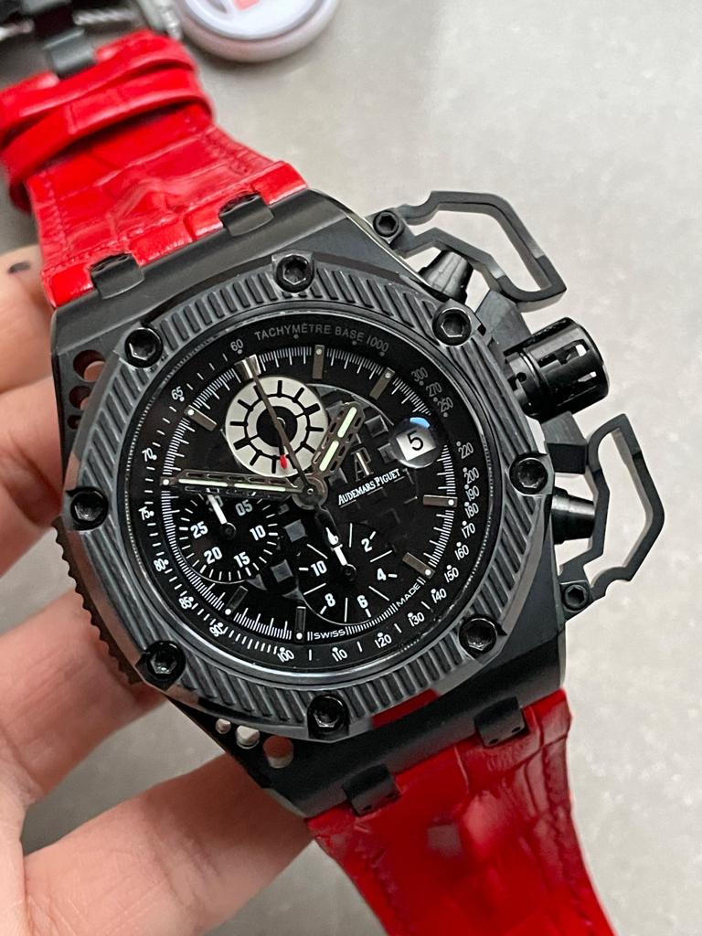 Royal Oak Offshore Survivor IPF 1:1 Limited Edition on Red Leather Strap A7750 - Image 3