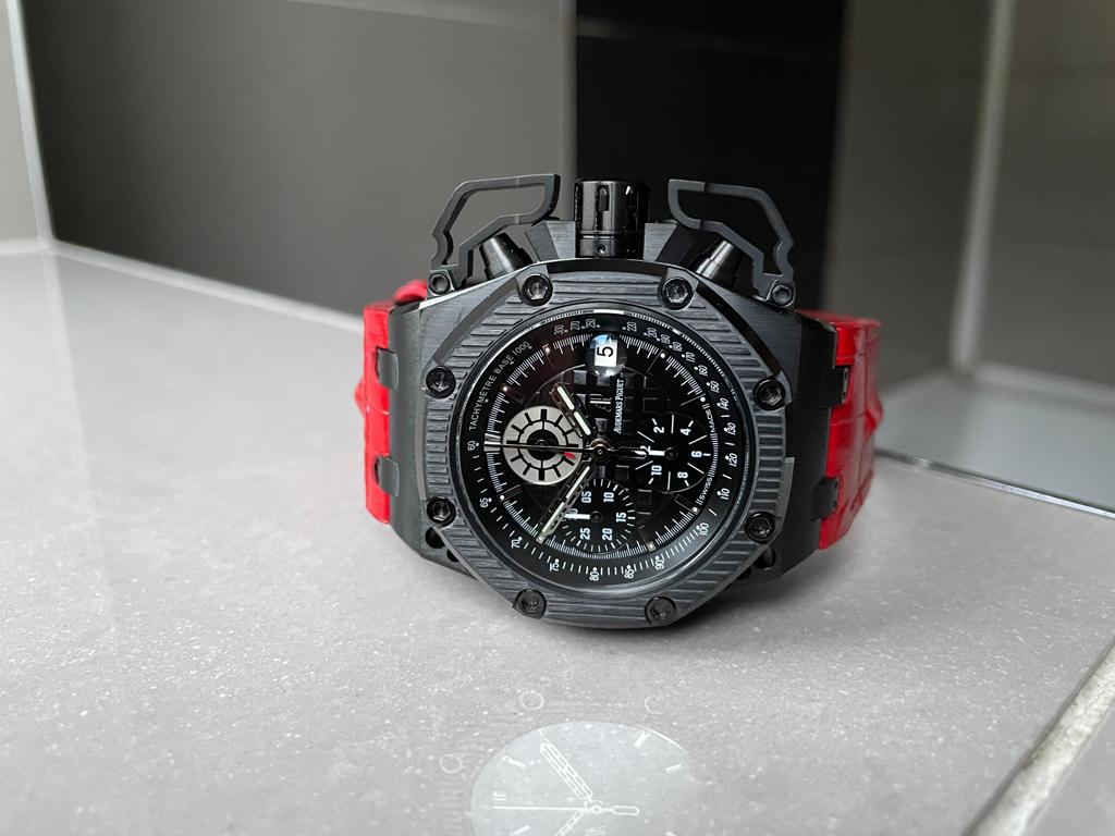 Royal Oak Offshore Survivor IPF 1:1 Limited Edition on Red Leather Strap A7750 - Image 5