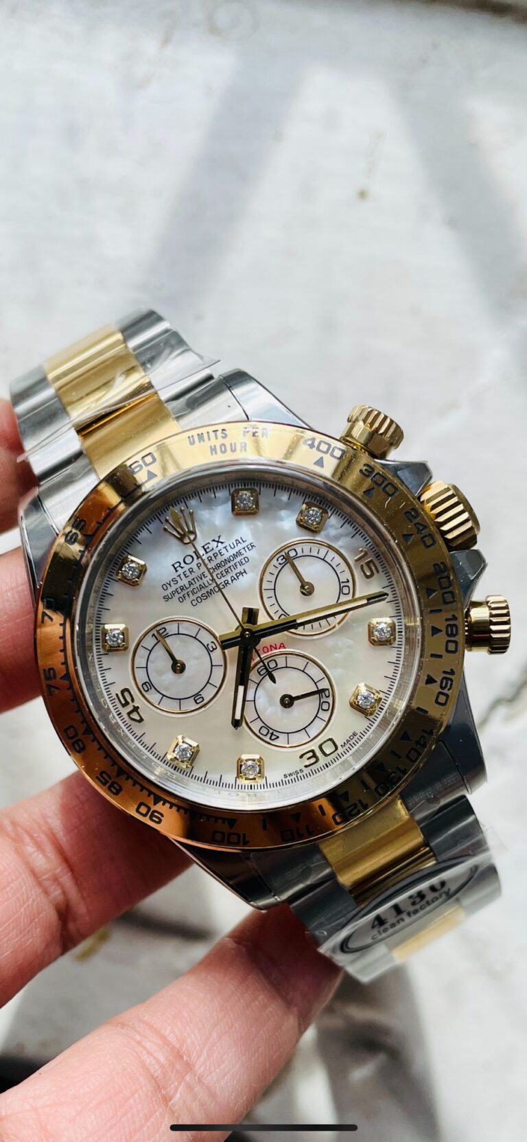 Daytona 116503 Two Tone Yellow Gold Real MOP Diamond Dial Clean 1:1 Best SA4130 - Image 3