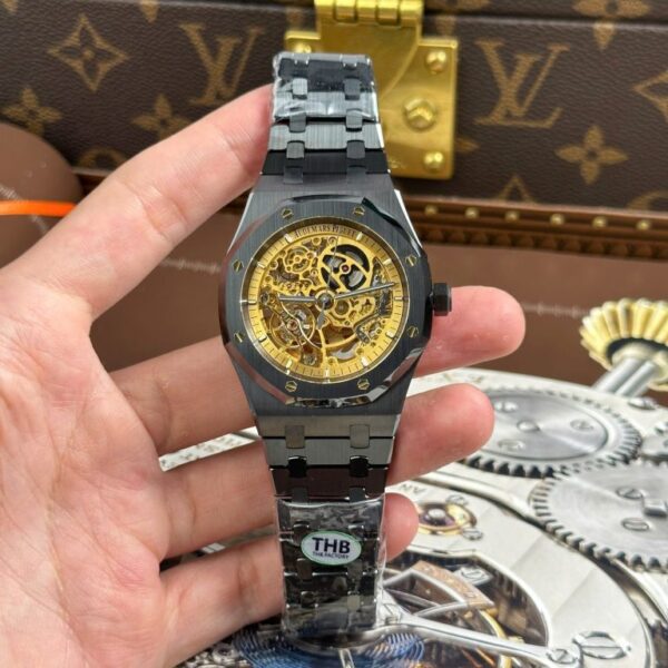 Dong Ho Audemars Piguet Royal Oak 15416 Replica 11 Mat Lo Co Vo Gom Den Nha May THB 41mm 1 768x768 1