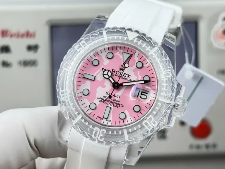 Rolex Submariner Phantomlab Pink Dial Swiss Automatic Movement 40mm Super Clone - Image 7