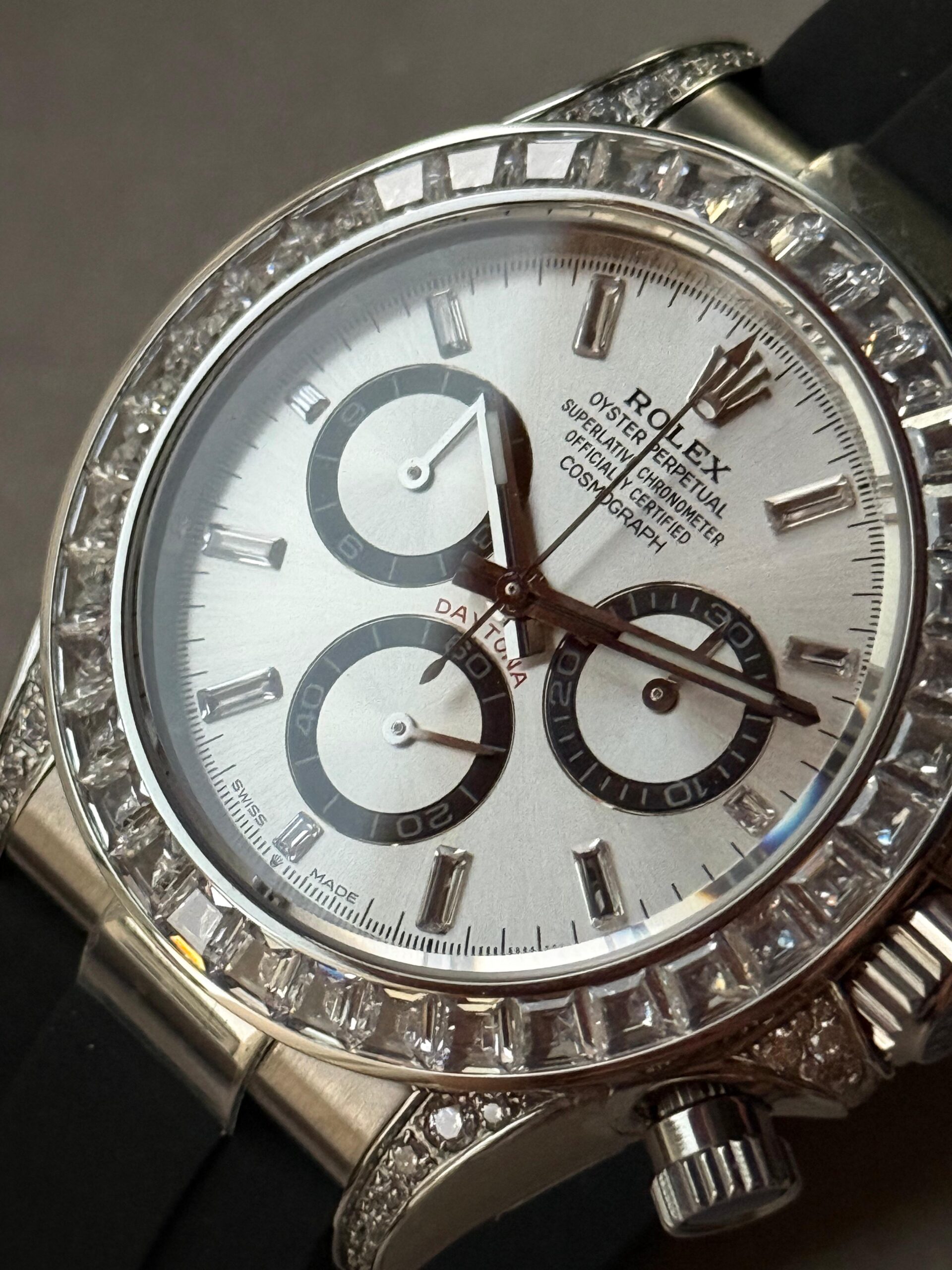 daytona custom daytona 4131 moissanite diamond dial oysterflex barcelet - Image 3