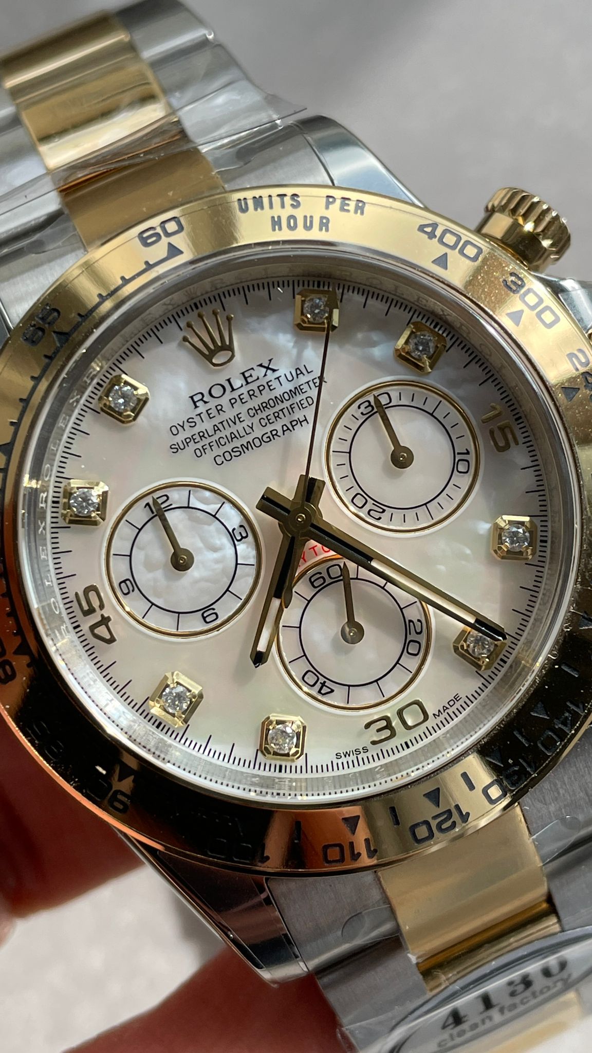 Daytona 116503 Two Tone Yellow Gold Real MOP Diamond Dial Clean 1:1 Best SA4130 - Image 5