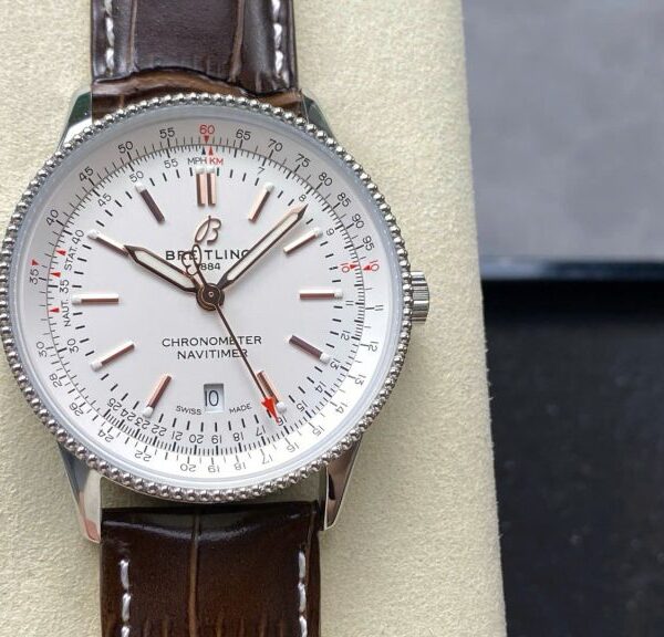 Dong Ho Breitling Navitimer Nam Day Da Mau Nau Replica Xuong BLS 41mm 8 768x576 1