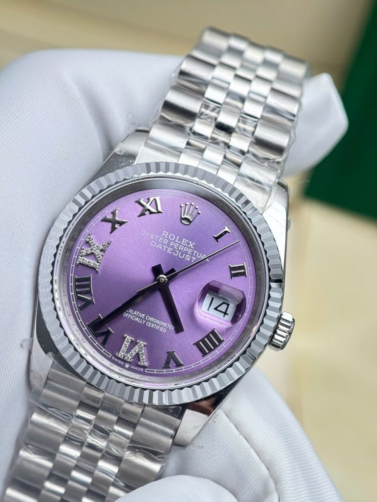 Rolex DateJust 126234 Purple Dial Automatic Movement 36mm Super Clone - Image 5