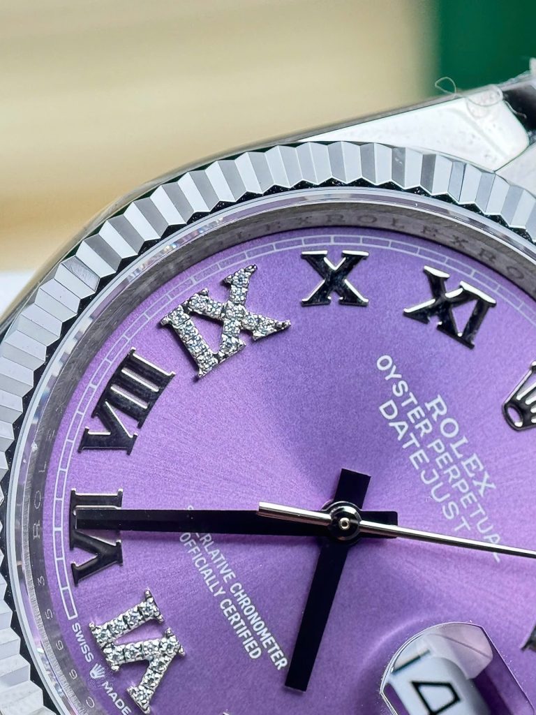 Rolex DateJust 126234 Purple Dial Automatic Movement 36mm Super Clone - Image 4