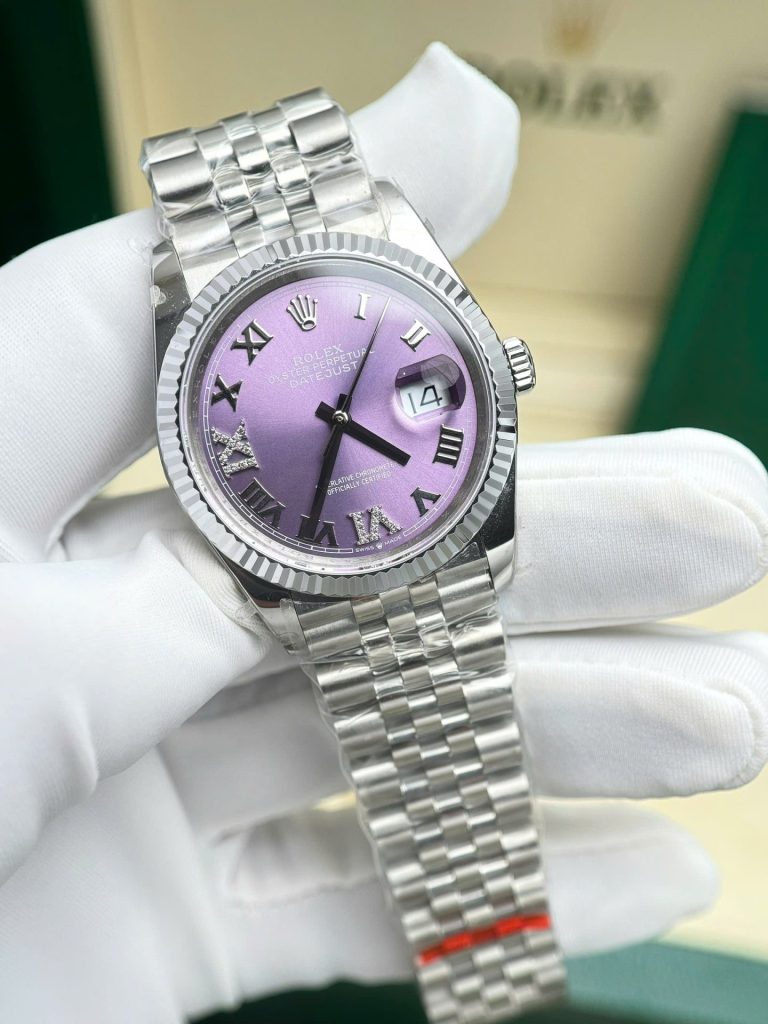 Rolex DateJust 126234 Purple Dial Automatic Movement 36mm Super Clone