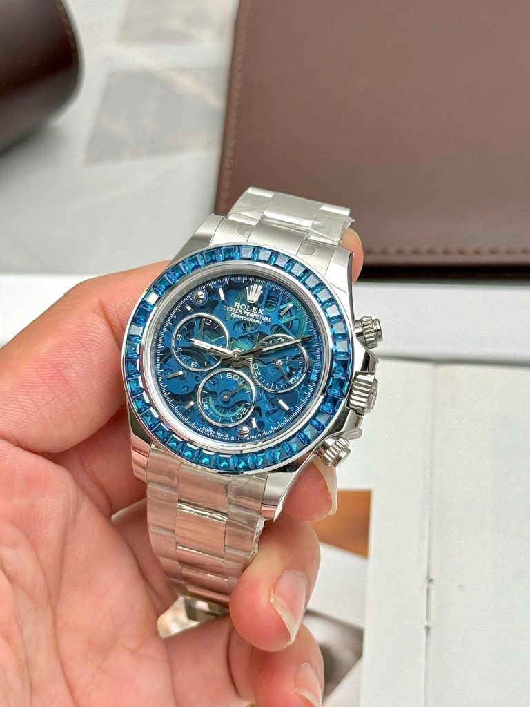 Rolex Daytona Arolla Challenge Blue Dial Skeleton 40mm Super Clone - Image 2