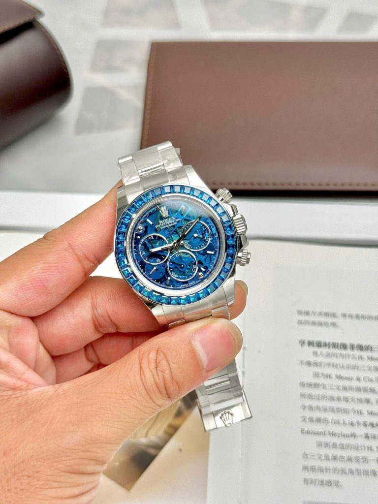 Rolex Daytona Arolla Challenge Blue Dial Skeleton 40mm Super Clone - Image 3