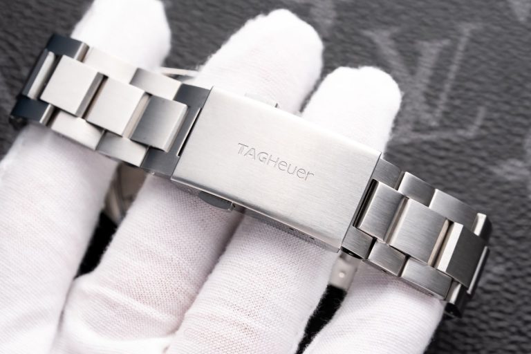 Tag Heuer Aquarace Super Clone Watch Black Dial Metal Strap 41mm - Image 7