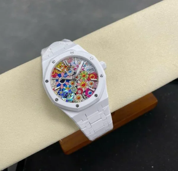 Dong Ho Audemars Piguet 15500 Sunflower Replica 11 Vo Gom Trang May Co Thuy Sy Nha May APS 41mm 8 768x576 1