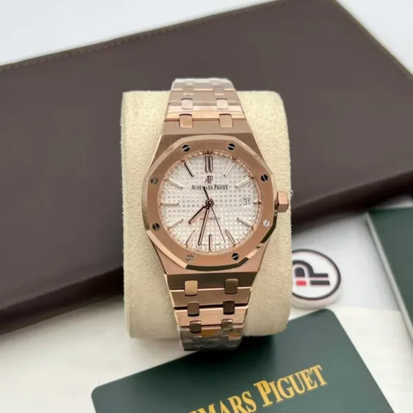 Dong Ho Audemars Piguet Che Tac Royal Oak 15450 Mat Trang IP Factory 37mm 2 768x768 1 1