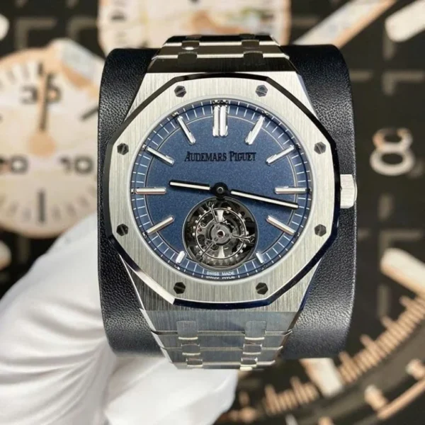 Dong Ho Audemars Piguet Replica 11 Royal Oak Selfwinding Flying Tourbillon 26730TI Mat Xanh Phun Cat 41mm 1 768x768 1
