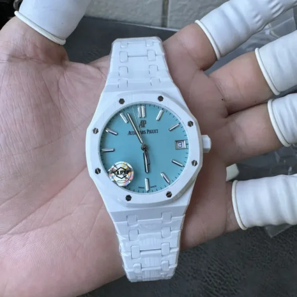 Dong Ho Audemars Piguet Royal Oak 15500 Che Tac Vo Gom Trang Mat Tiffany Xuong APS 41mm 4 768x1024.jpg