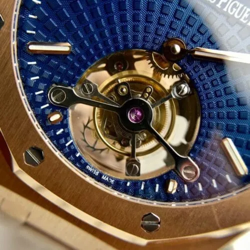 Audemars Piguet Royal Oak Tourbillon 26522OR 41mm in Rose Gold with Blue Dial - Image 5