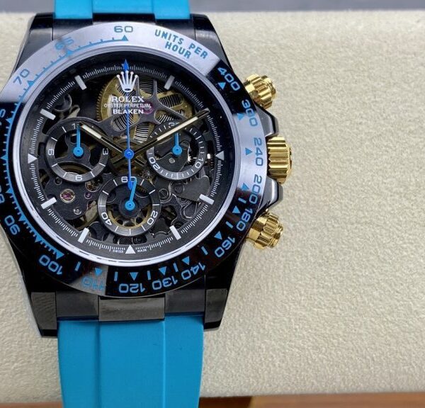 Dong Ho Rolex Daytona By Blaken Rep 11 Mat Lo Co Day Cao Su Mau Xanh Lam 40mm 1 768x576 1