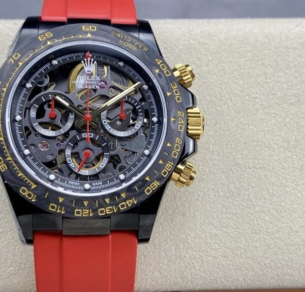 Dong Ho Rolex Daytona By Blaken Rep Cao Cap Mat Lo Co Day Cao Su Mau Do 40mm 1 768x576 1