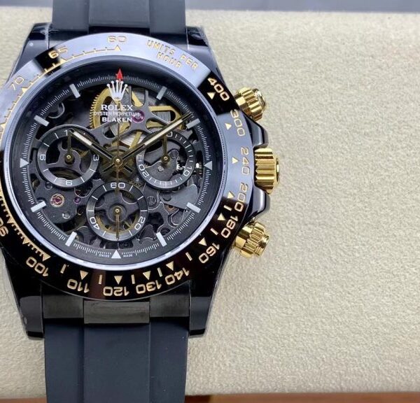 Dong Ho Rolex Daytona By Blaken Replica 11 Mau Den Mat Lo Co 40mm 1 768x576 1