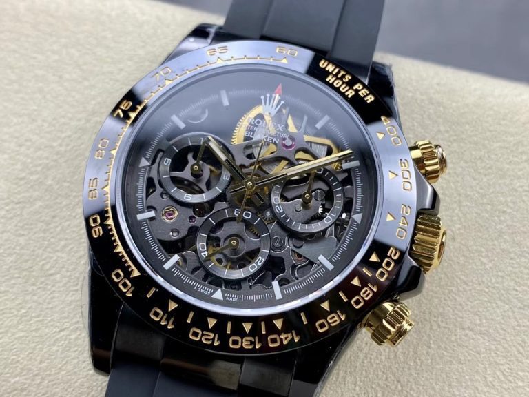 Rolex Daytona By Blaken Skeleton Dial Rubber Strap 40mm - Image 3