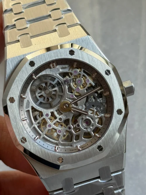 Royal Oak Openworked 16204 SS ZF 1:1 Best Edition Skeleton Dial on SS Bracelet A7124 Super Clone - Image 2
