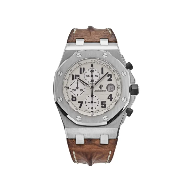 audemars piguet royal oak offshore 26020st oo d091cr 01 a chronograph safari stainless steel white dial audemars piguet 42383143076084