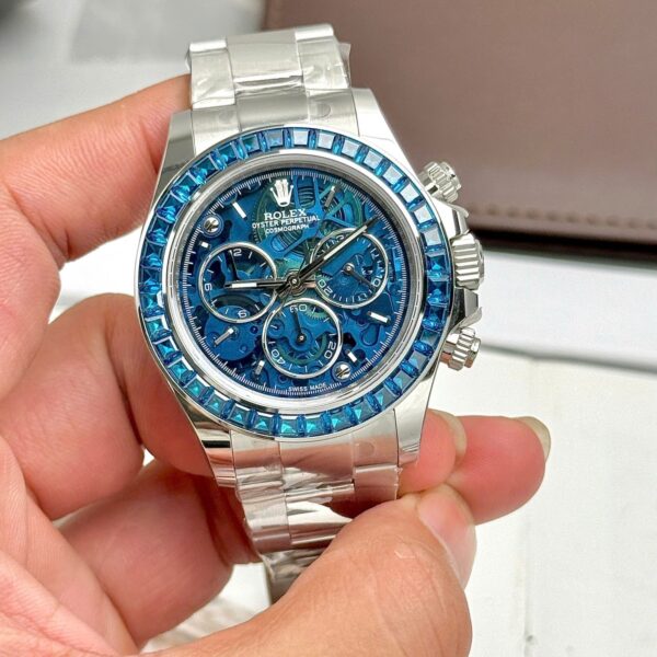 Dong Ho Rolex Daytona Arolla Challenge Blue Replica 11 Dinh Da Mau Xanh Blue 40mm 3