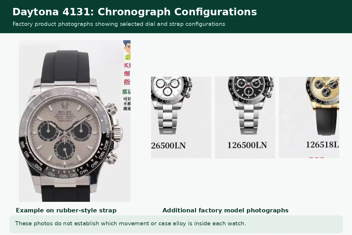 VSF Daytona 4131 Movement and Weight Comparison: What the Factory Photos Reveal
